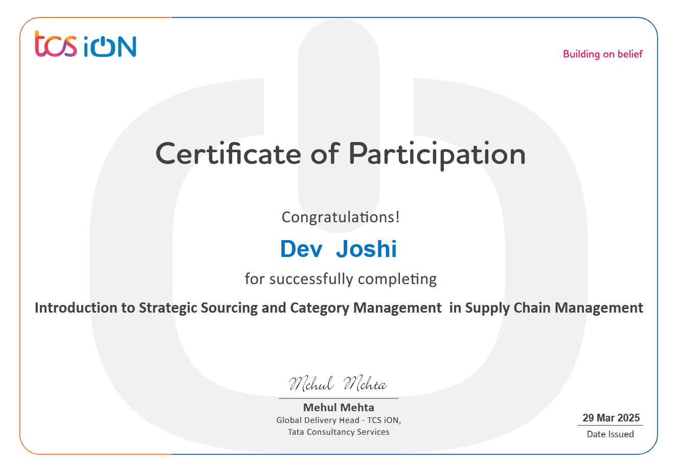 Certificate 3